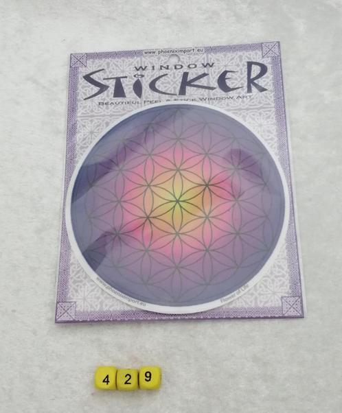 429. Raamsticker flower of life, levensbloem, bloem des leve, Verzamelen, Stickers, Nieuw, Overige typen, Ophalen of Verzenden