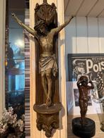 Zeer fraaie antieke jezus in soort console 40 cm, Antiek en Kunst, Antiek | Religie, Ophalen of Verzenden