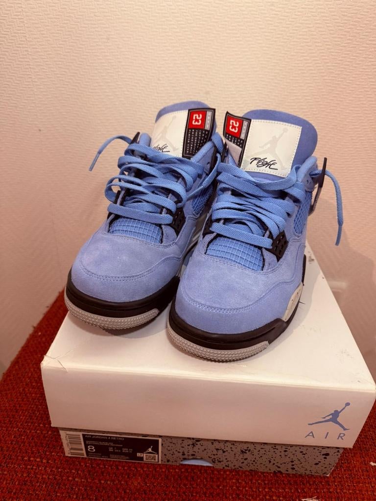 Air Jordan 4 Retro University Blue, Kleding | Heren, Schoenen, Blauw, Air Jordan, Ophalen of Verzenden, Sneakers of Gympen