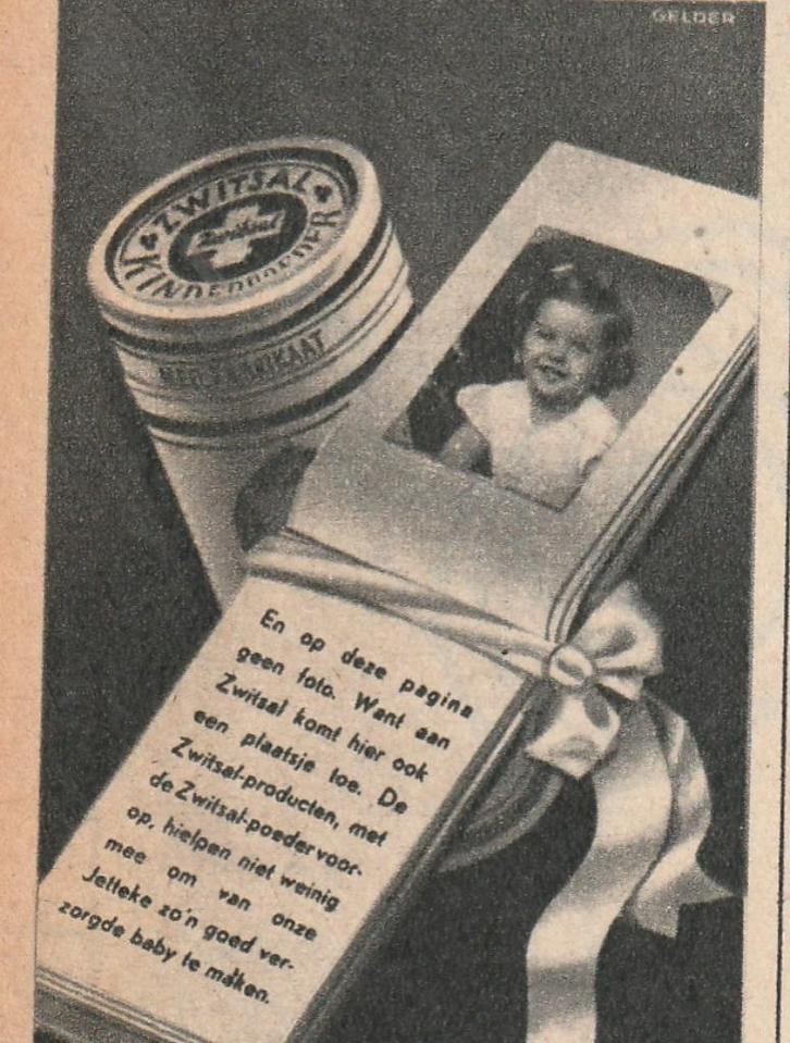 Retro reclame 1949 Zwitsal baby verzorging kinderpoeder bus, Verzamelen, Retro, Overige typen, Verzenden