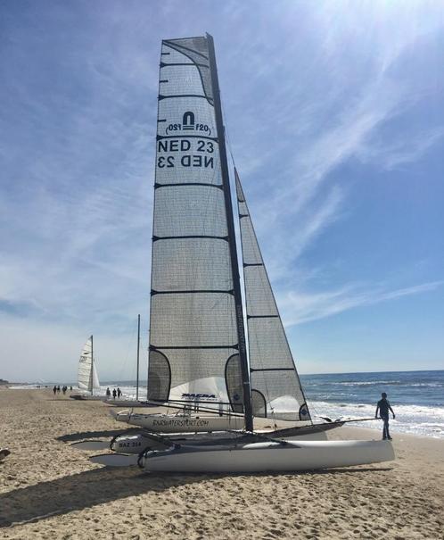 Nacra F20 Carbon (2011) Semi Foiling inc kantel trailer, Watersport en Boten, Catamarans, Ophalen of Verzenden