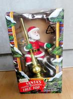Tree topper kerstman piek bewegende + licht lampje in doos., Ophalen of Verzenden, Zo goed als nieuw