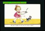 Ansicht kinderen poes illustrator John Wills B4-14, Verzamelen, Ansichtkaarten | Themakaarten, Gelopen, Kinderen, Ophalen of Verzenden