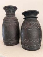 Nepalese Kruiken/Vazen, Huis en Inrichting, Woonaccessoires | Vazen, Ophalen, Overige materialen, Gebruikt, Zwart