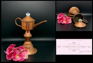 Vintage antiek koperen Snotneus-lamp snotter olielamp - D1 beschikbaar voor biedingen