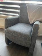 2 X FAUTEUILS MET  GRIJZE GEMILEERDE STOF, Ophalen, Gebruikt, Minder dan 75 cm, Stof