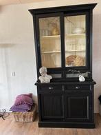 Brocante winkelkast zwart, Ophalen, Gebruikt, 200 cm of meer