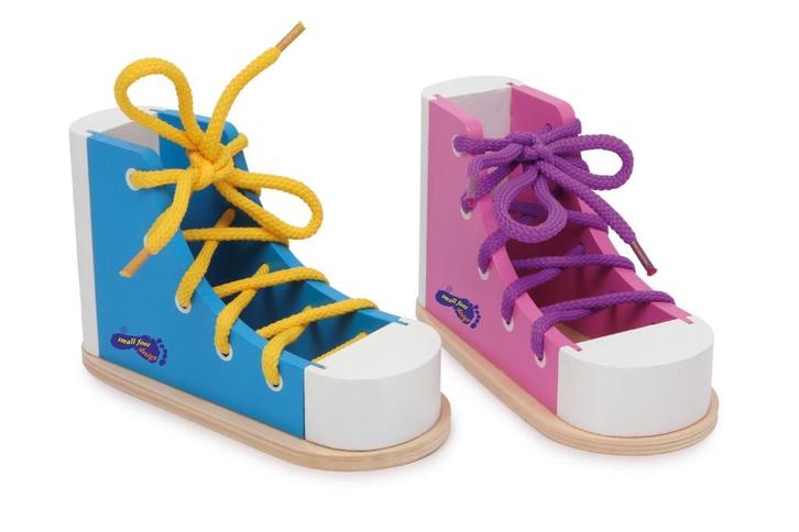 Leren strikken houten veterschoen/strikschoen, Kinderen en Baby's, Speelgoed | Educatief en Creatief, Nieuw, Ophalen of Verzenden