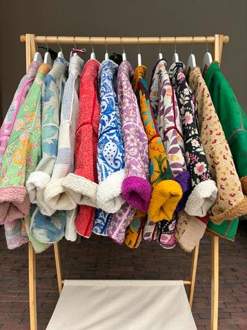 Vintage Kantha Quilt Kimono Patchwork Sari India beschikbaar voor biedingen