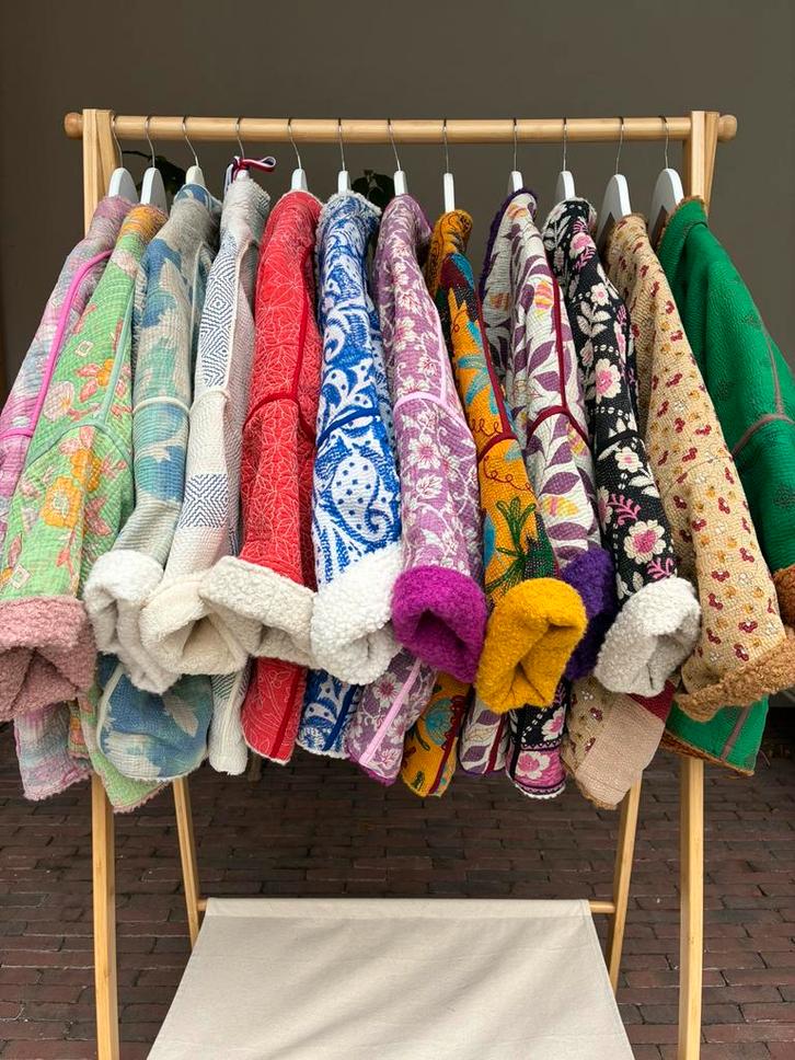 Vintage Kantha Quilt Kimono Patchwork Sari India, Kleding | Dames, Overige Dameskleding, Ophalen of Verzenden