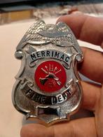 USA , Merrimac Fire Department , Badge , metaal, Verzenden, Overige soorten, Amerika, Embleem of Badge