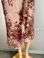 J446 Claudia Strater maat 40=M zijden lange rok beige/bruin, Kleding | Dames, Rokken, Maat 38/40 (M), Bruin, Ophalen of Verzenden