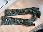 Overknee legerprint laarzen, Hoge laarzen, Ophalen of Verzenden, Zo goed als nieuw, Groen
