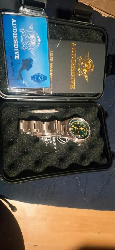 Addiesdive Polshorloge - Nieuw!, Sieraden, Tassen en Uiterlijk, Horloges | Heren, Nieuw, Polshorloge, Overige merken, Staal, Staal