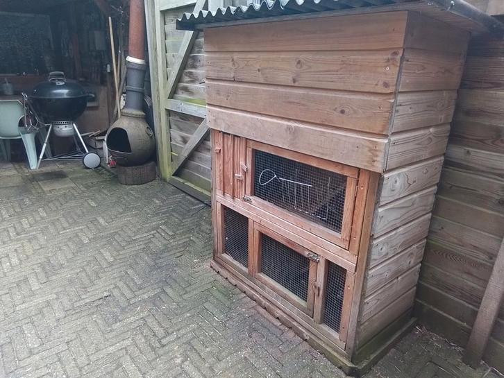 Konijnenhok, Dieren en Toebehoren, Knaagdieren en Konijnen | Hokken en Kooien, Gebruikt, Hok, 90 cm of meer, 110 cm of meer, Konijn
