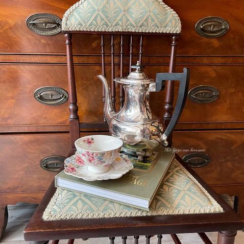 Engels antiek verzilverde koffiekan, Antiek en Kunst, Curiosa en Brocante, Ophalen of Verzenden