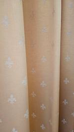 Gele gordijnen met Franse Lelie - 2 delen, Ophalen of Verzenden