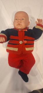 Babypop met handgebreide kleding, Ophalen of Verzenden