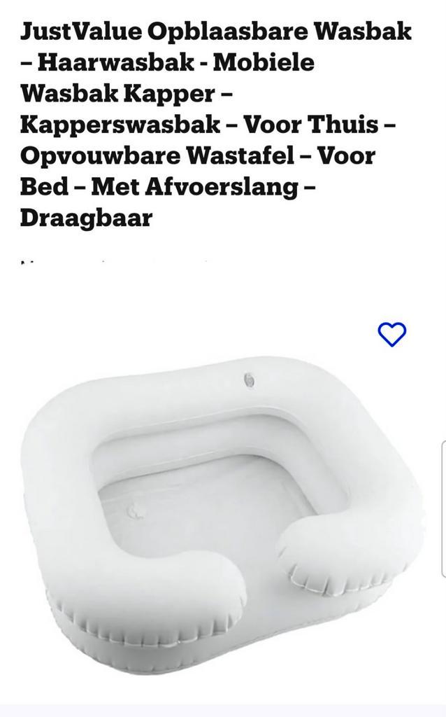 TE KOOP OPBLAASBAAR HAARWASBAK, Diversen, Verpleegmiddelen, Ophalen of Verzenden