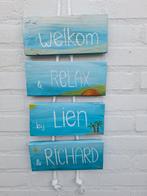 Houten Naambord, Ophalen of Verzenden, Gebruikt