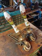 Antieke Engelse biertap hendel met porseleinen handvatten, Antiek en Kunst, Ophalen of Verzenden