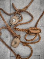 Gereserveerd.... drie katrollen scheepskatrollen  Botter, Verzamelen, Ophalen of Verzenden, Gebruikt