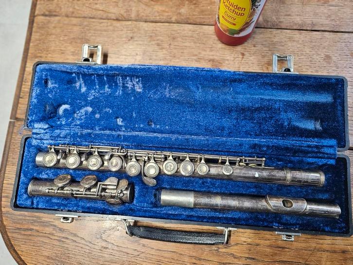 Dwarsfluiten klarinet, Muziek en Instrumenten, Blaasinstrumenten | Dwarsfluiten en Piccolo's, Gebruikt, Dwarsfluit, Met koffer of tas