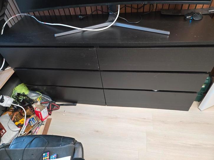 Malm kast zwart, Huis en Inrichting, Kasten | Ladekasten, Zo goed als nieuw, Minder dan 100 cm, 50 tot 100 cm, 25 tot 50 cm, Ophalen of Verzenden