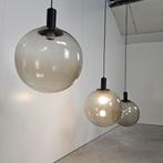 Vintage hanglampen glazen bollen, Glashütte Limburg, Huis en Inrichting, Lampen | Hanglampen, Gebruikt, Vintage, Ophalen of Verzenden