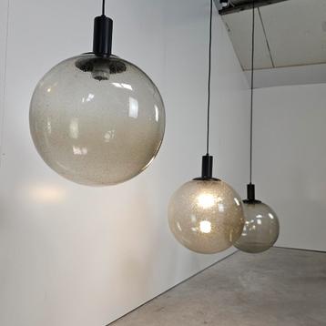 Vintage hanglampen glazen bollen, Glashütte Limburg beschikbaar voor biedingen