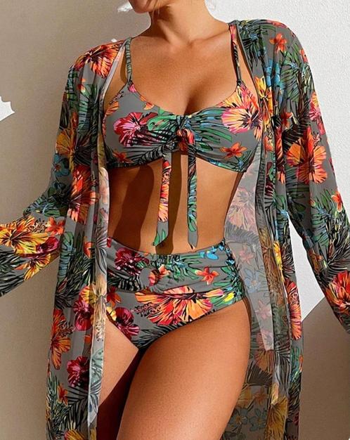 ishilta bikini en cover up, Kleding | Dames, Badmode en Zwemkleding, Nieuw, Bikini, Grijs, Ophalen of Verzenden