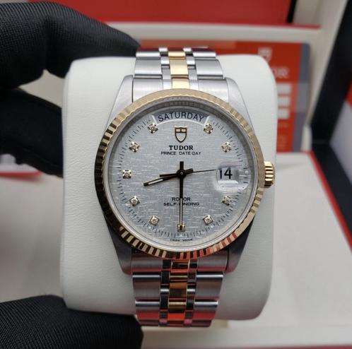 Tudor Prince Date-Day, Sieraden, Tassen en Uiterlijk, Horloges | Heren, Zo goed als nieuw, Overige merken, Staal, Ophalen of Verzenden