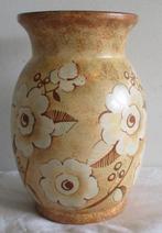 art deco Boch Keramis Catteau vaas bruin bloemenmotief 148, Antiek en Kunst, Verzenden