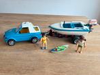 Playmobil auto met aanhanger en boot, Ophalen, Gebruikt