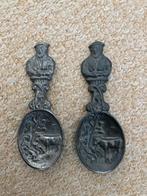 Twee vintage lepels van Oud Holl Tingieterij Tiel, perfect!, Antiek en Kunst, Ophalen of Verzenden