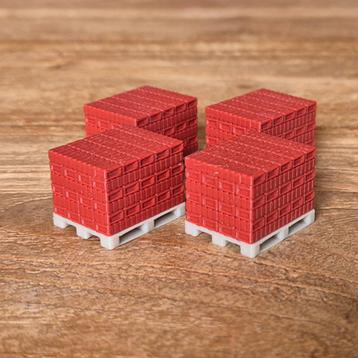 Pallet met 6 Lagen Stenen 1-50 – Set van 4 beschikbaar voor biedingen