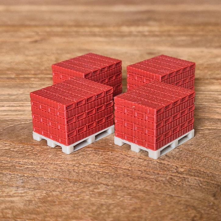 Pallet met 6 Lagen Stenen 1-50 – Set van 4, Hobby en Vrije tijd, Modelauto's | 1:50, Nieuw, Bus of Vrachtwagen, Overige merken