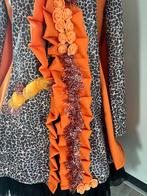 Bruin tijgerprint met oranje unieke nieuwe carnavalsjas mt L, Carnaval, Maat 42/44 (L), Nieuw, Ophalen of Verzenden