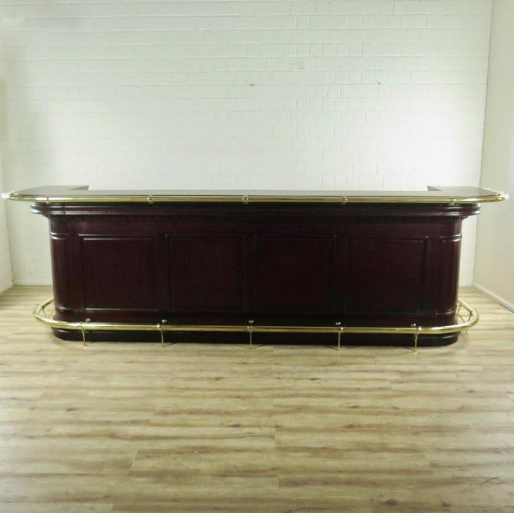 16856b Engelse Bar Counter Mahonie 3,60 mtr, Huis en Inrichting, Barren, Nieuw, Ophalen of Verzenden