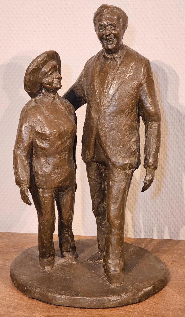 Bronzen beeld Wim Kan, Antiek en Kunst, Kunst | Beelden en Houtsnijwerken, Ophalen of Verzenden