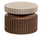 WOOOD - Bijzettafel Geer - Keramiek tan - € per stuk, Ophalen, Minder dan 55 cm, Rond, Nieuw