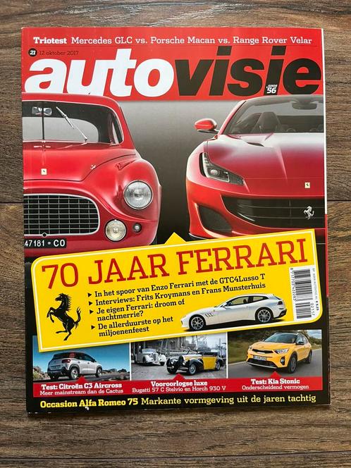 AutoVisie: Alfa 75, Horch 930 V, Bugatti 57 C Stelvio, Kia S, Boeken, Auto's | Folders en Tijdschriften, Zo goed als nieuw, Algemeen