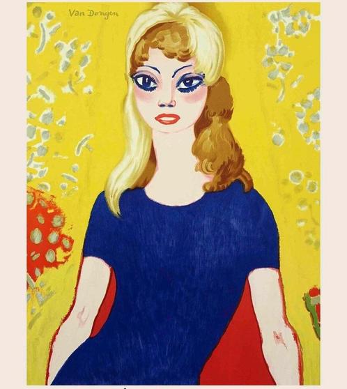 Kees van Dongen Foto Plakaat "Brigitte Bardot"Mourlot " 64, Antiek en Kunst, Kunst | Litho's en Zeefdrukken, Ophalen of Verzenden