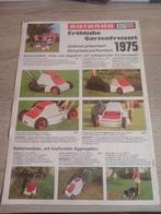 Gutbrod folder Duits grasmaaiers, tuintrekkers enz. 1975, Verzamelen, Verzenden, Zo goed als nieuw