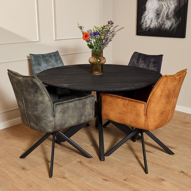 Eetkamerstoel Dani, 5 kleuren velvet stof, Huis en Inrichting, Stoelen, Nieuw, Vijf, Zes of meer stoelen, Metaal, Stof, Overige kleuren