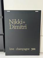 Wedding welkomsbord stoepbord trouwen stalen bord reclame, Ophalen, Zo goed als nieuw, Reclamebord