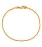prachtige 3mm slangen buddy-basis armband, Verzenden, Mjcm190928@gmail.com, MJCM SARL, Goud