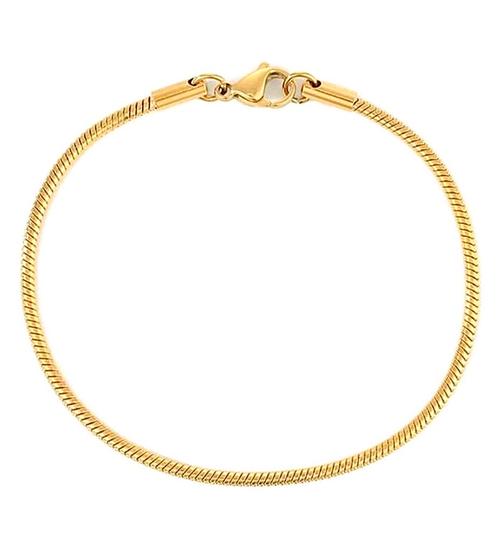 prachtige 3mm slangen buddy-basis armband, Sieraden, Tassen en Uiterlijk, Armbanden, Nieuw, Goud, Verzenden