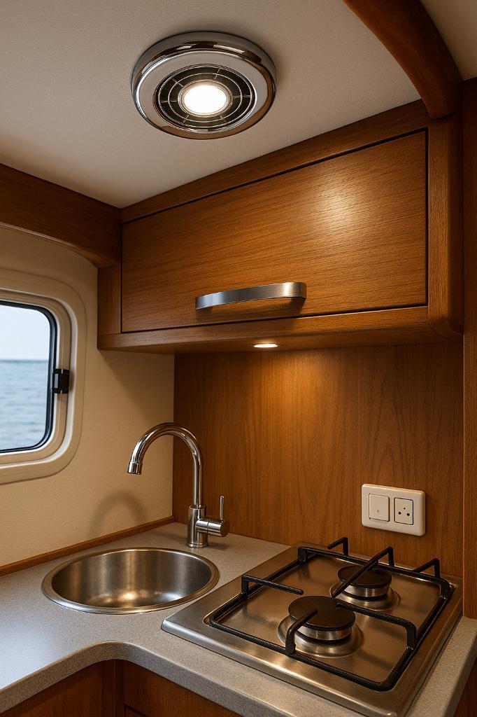 Inbouw LED-spot met Afzuigventilator 12V, Doe-het-zelf en Verbouw, Ventilatie en Afzuiging, Nieuw, Ventilator, Ophalen of Verzenden