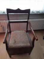 Antieke houten po-stoel, Ophalen